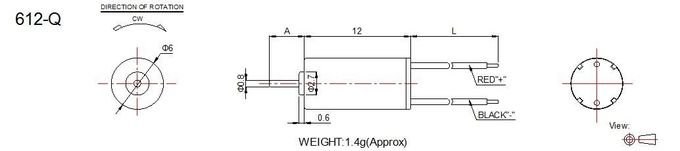 고능률 혈압 펌프를 위한 소형 DC 모터 3v 1.5v 6mm 직경