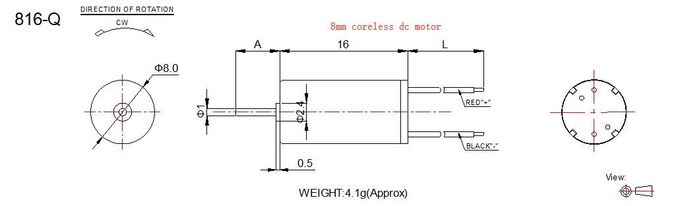 작은 코어리스 DC 모터 8mm 직경 1.5v - 7.4v 16mm 길이 RoHS는 찬성했습니다